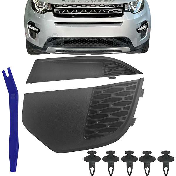 Grade Acabamento Moldura Milha Parachoque Dianteiro Para Discovery Sport 2014/2019 Lado Passageiro LR061231
