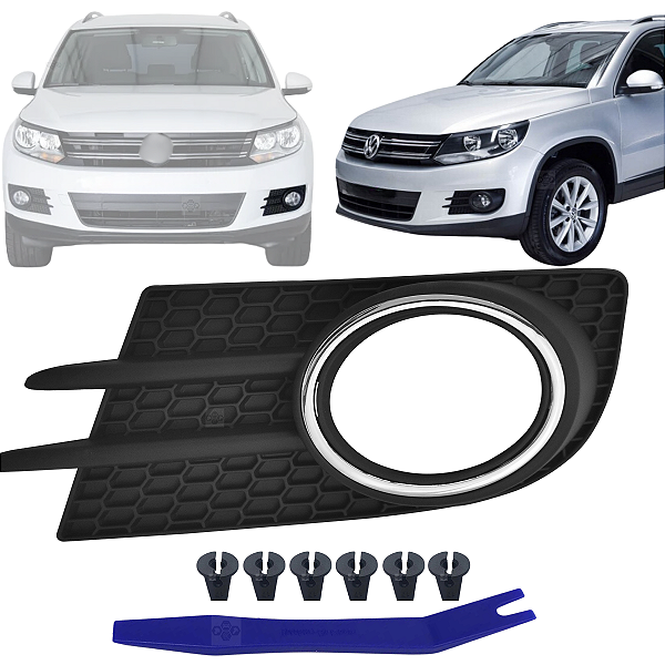 Grade Moldura Acabamento Milha Inferior Para Tiguan 2012/2017 Lado Passageiro 5N0853666H