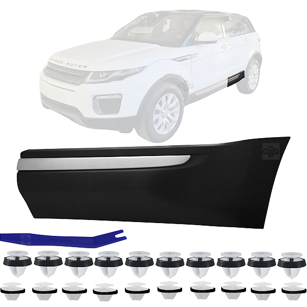 Moldura Friso Spoiler Aplique Porta Lateral Para Evoque Pure e Prestige 2012/2015 Traseiro Motorista LR079525