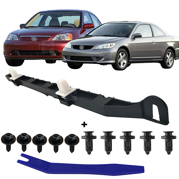 Guia Garra Suporte Parachoque Traseiro Para Civic 2001/2005 Lado Passageiro