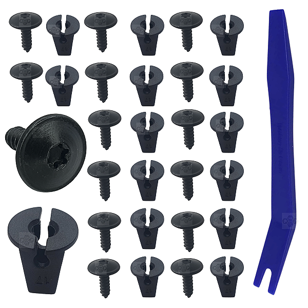 Kit 30 Bucha Parafuso Parachoque