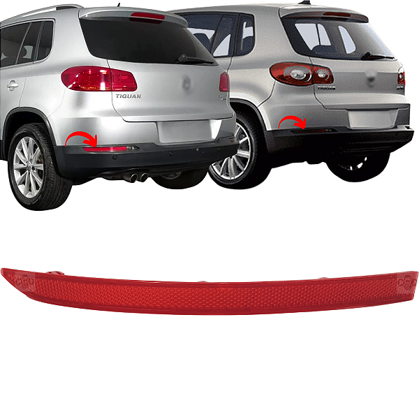 Farol Refletor Inferior Olho de Gato Lanterna Parachoque Traseiro Para Tiguan 2009/2015 Lado Passageiro