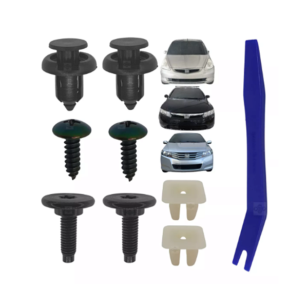 Kit Grampo Parafuso Parachoque Traseiro Para Accord Civic City Fit