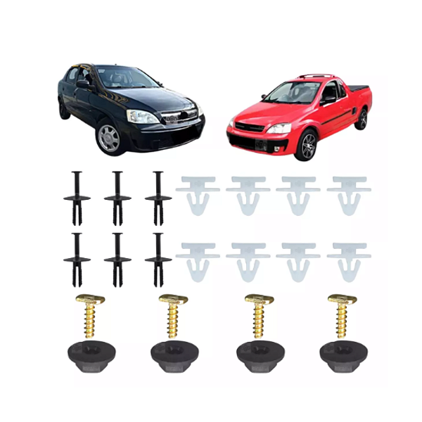 Kit Fixação Grampo Presilha Parafuso da Moldura Paralama Direito Montana Sport e Corsa Novo