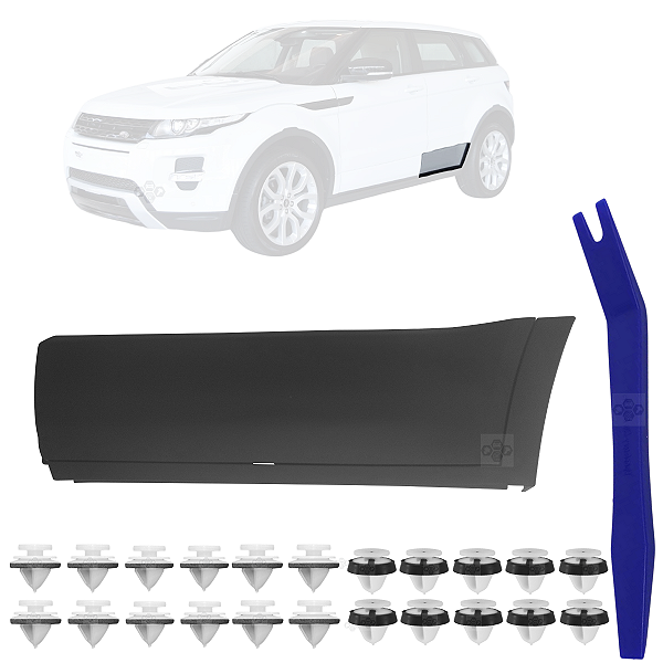 Friso Moldura Spoiler Porta Lateral Traseira Lado Passageiro Para Evoque Dynamic 2012/2018 LR044670
