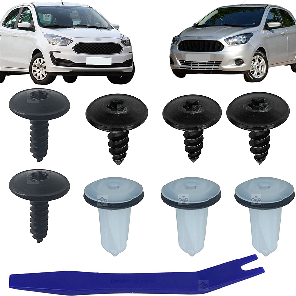 08 Grampo Presilha Guia Parachoque Traseiro Ford Ka Hatch 2015/2021