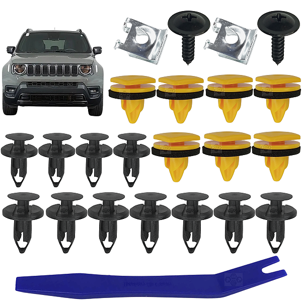 22 Grampo Presilha Moldura Spoiler Lateral Jeep Renegade 2016/2023