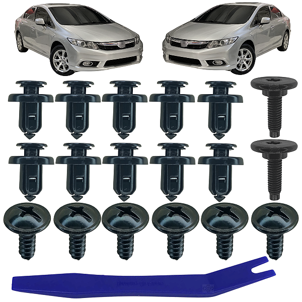 18 Grampo Presilha Grade Frontal Radiador Honda Civic 2012/2014
