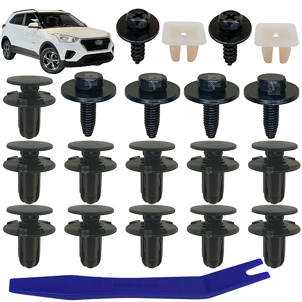 19 Grampo Presilha Parachoque Dianteiro Hyundai Creta 2019/2022