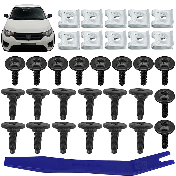 32 Grampos Presilhas Parachoque Dianteiro Fiat Mobi 2017/2024