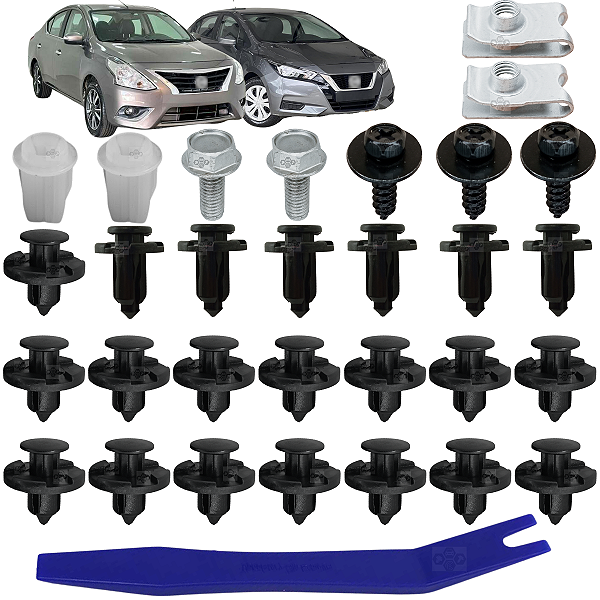 30 Grampo Presilha Parachoque Traseiro Nissan Versa 2015/2021