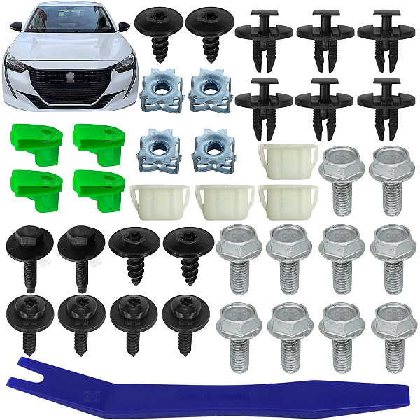32 Grampo Presilha Parachoque Dianteiro Peugeot 208 2020/2023