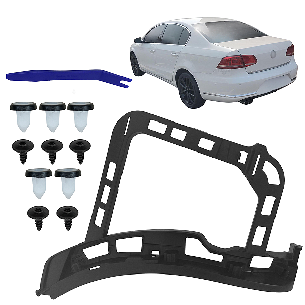 Guia Suporte Encaixe Garra Parachoque Traseiro Para Volkswagen Passat 2011/2015
