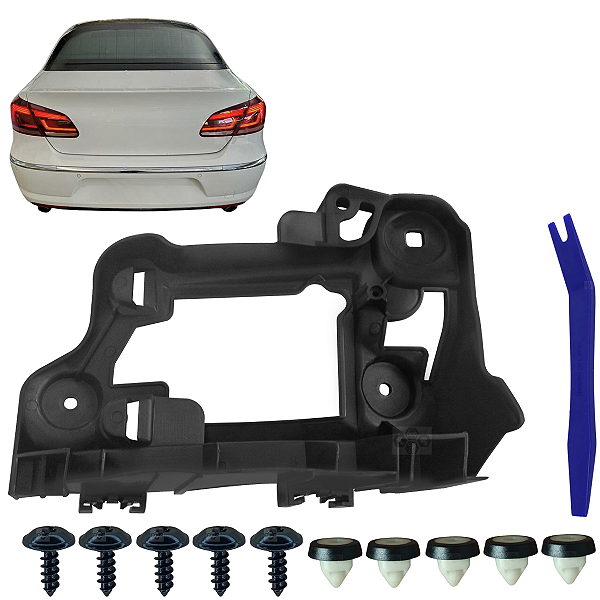 01  Guia Suporte Parachoque Traseiro Para Volkswagen Passat CC 2013/2017