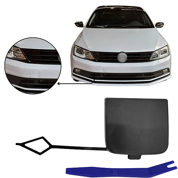 01 Tampa de Reboque Parachoque Dianteiro Jetta 2015/2018