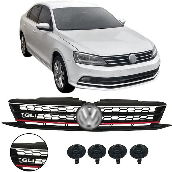 Grade Central Colmeia Parachoque Frontal Radiador Para Volkswagen Jetta 2015/2017