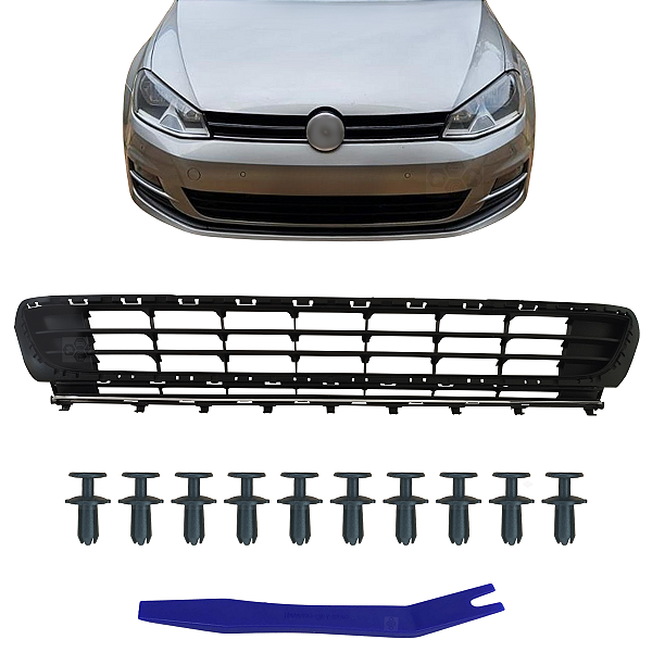 Moldura Aplique Acabamento Grade Inferior do Parachoque Dianteiro Para Volkswagen Golf 2016/2019