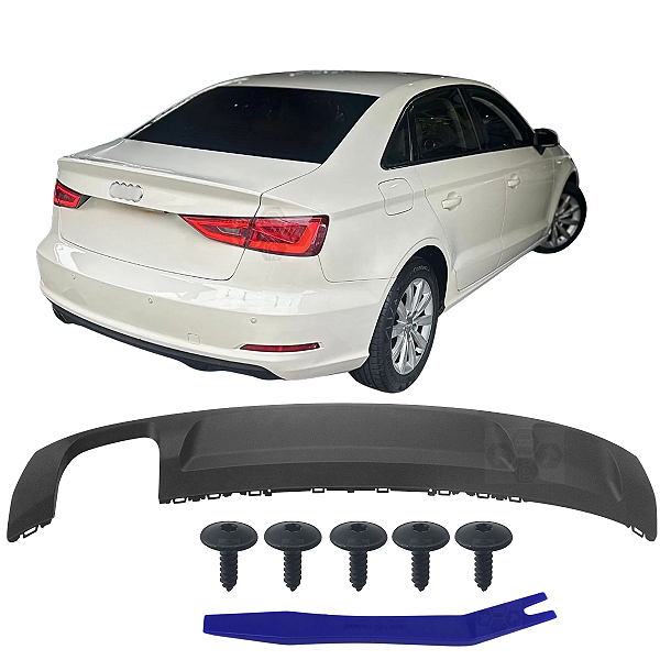 Spoiler Saia do Parachoque Traseiro Inferior Para Audi A3 2013/2016