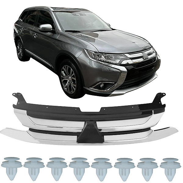 Grade Radiador Cromada Parachoque Dianteiro Para Mitsubishi Outlander 2016/2020