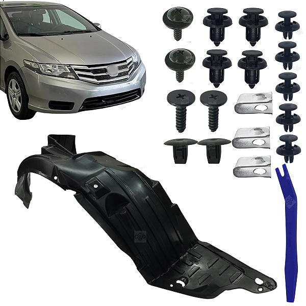 Capa Roda Lameiro Parabarro Dianteiro Para Honda City 2009/2014