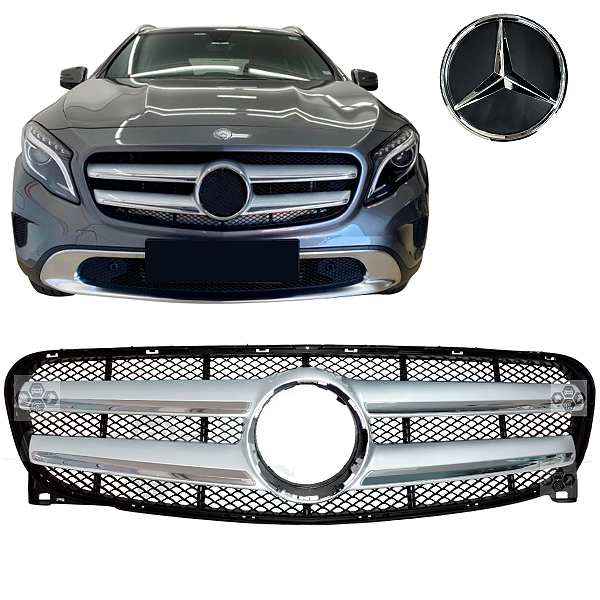 Grade Central do Parachoque Dianteiro Para Mercedes-Benz GLA 200 250 2014/2017