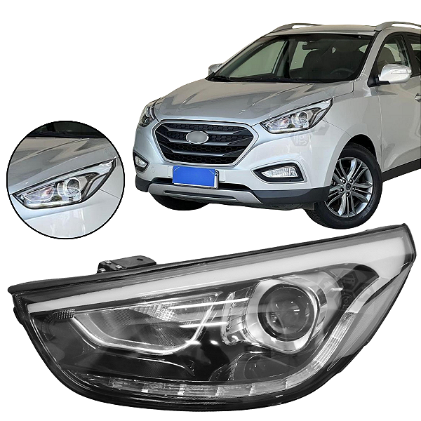 01 Farol Luz Frontal Parachoque Dianteiro para hyundai IX35 2017/2021