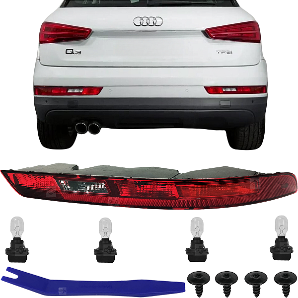Lanterna Neblina Refletor Inferior Traseira Olho de Gato Para Audi Q3 2016/2019