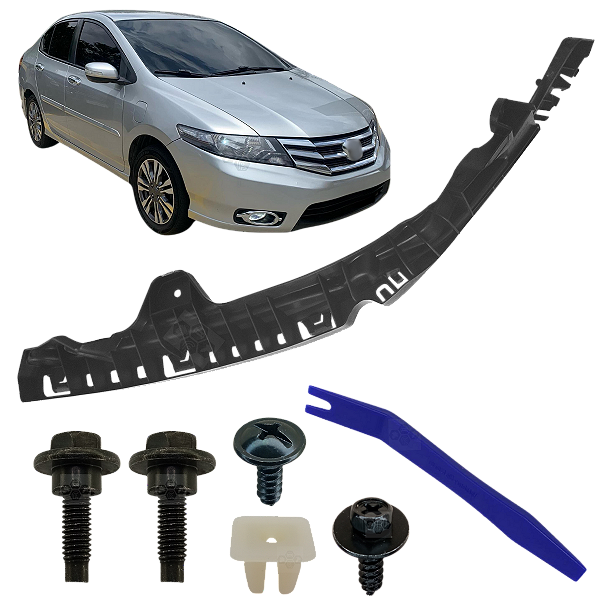 Kit 01 Guia Farol Parachoque Dianteiro Honda City 2009 2010 2011 2012 2013