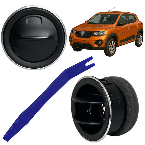 2 Difusor Grade Saida Ar Lateral P/ Renault Kwid 2018 á 2021