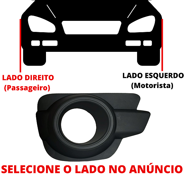 par Moldura Farol Auxiliar Milha Renault Kwid 2017 2018 2019 2020