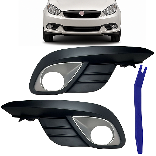 MOLDURA GRADE FAROL MILHA FIAT GRAND SIENA 2012 2013 2014 2015 2016 2017 2018 2019 2020 2021 2022 2023 2024