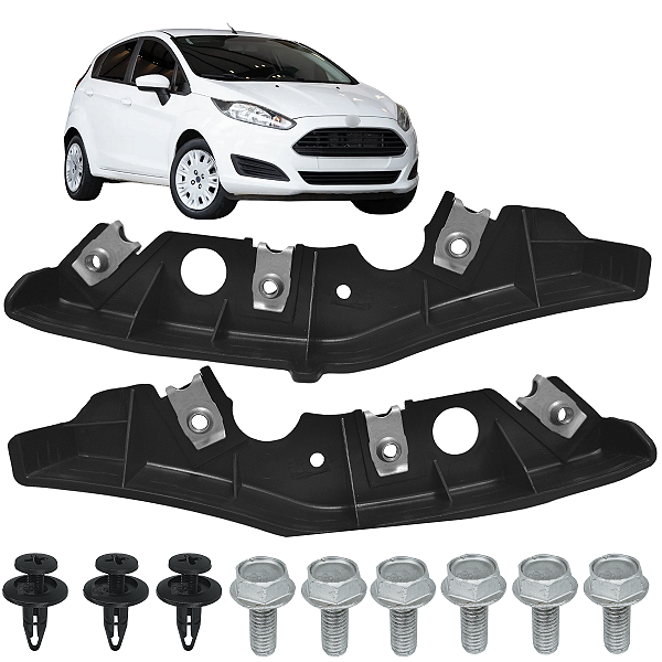 02 Suporte Guia Parachoque Diant. New Fiesta 2015 2016 2017