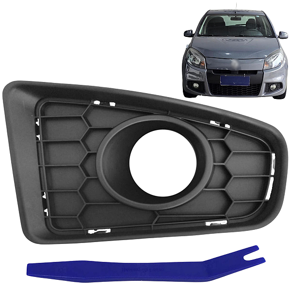 Moldura Grade Farol Milha Sandero 2011 2012 2013 2014