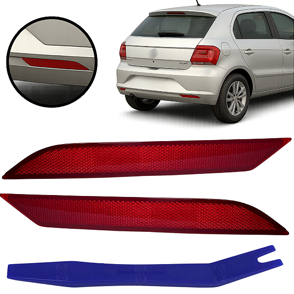 Par Refletor Traseiro Para Volkswagen Gol G7 2016 2017 2018 2019 2020
