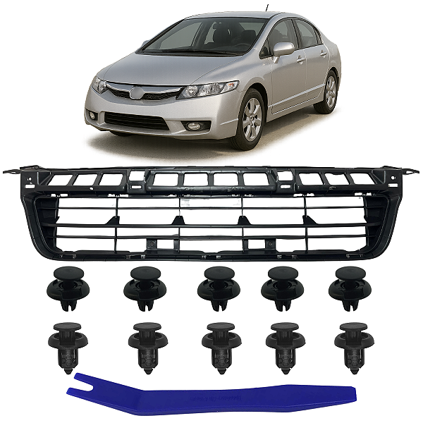 Grade Inferior Parachoque Dianteiro Honda New Civic 2009 2010 2011