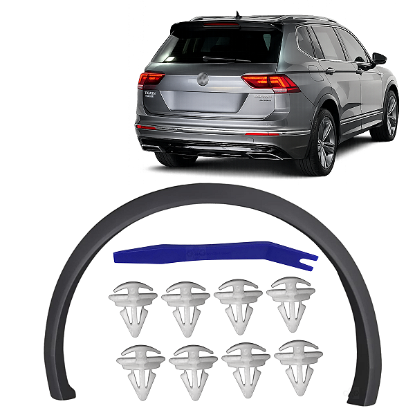 Friso Moldura Alargador Vão de Roda do Paralama Traseiro Para Volkswagen Tiguan R-LINE 2017/2022