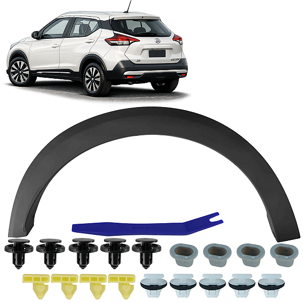 Acabamento Paralama Traseiro P/ Nissan Kicks 2016 Até 2021