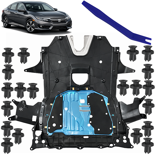 Protetor Cárter Inferior Para Honda Civic G10 2017/2021