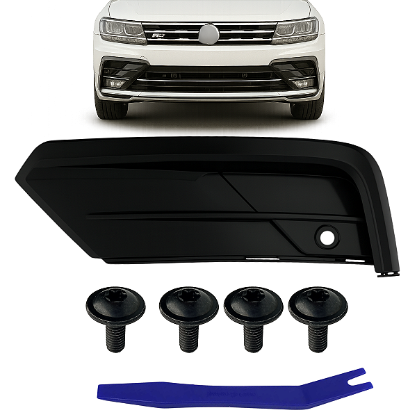 Friso Superior Moldura Farol Milha Tiguan R-line 2016/2021