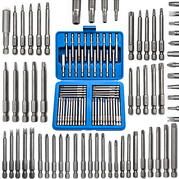 Bits Jogo 50 Ponteira Aço Parafusadeira Sextavado Torx Ima