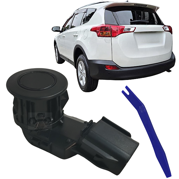 01 Folga Sensor Traseiro Estacionamento Rav4 2013 2014 2015 Preto