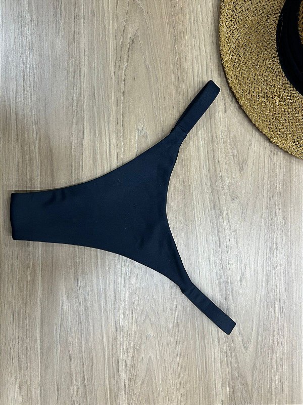 CALCINHA BIQUINI FITA TRADICIONAL SEM COSTURA NA COR PRETA | REF 509I