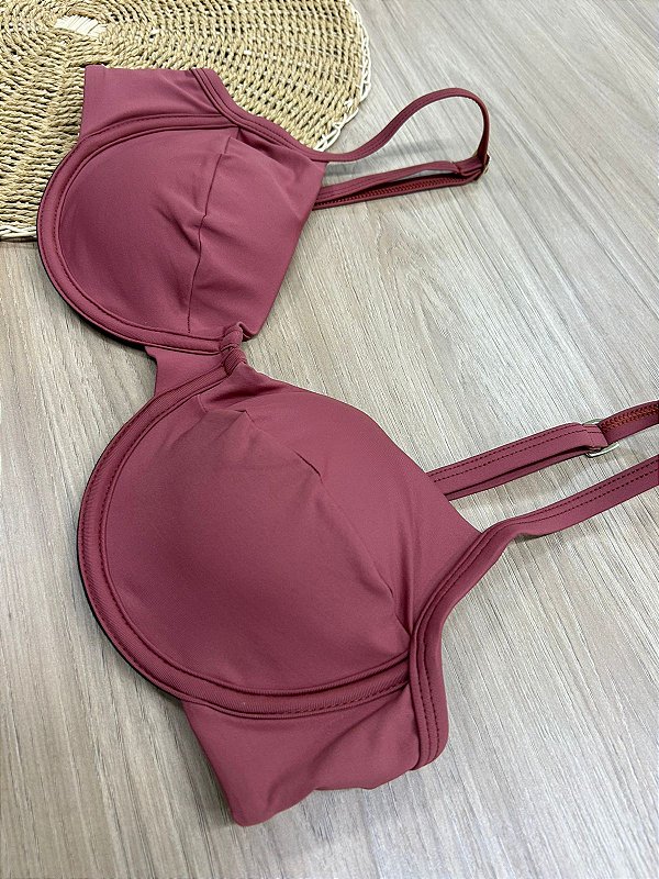 TOP BIQUINI RETRO NA COR MARROM | REF 415E