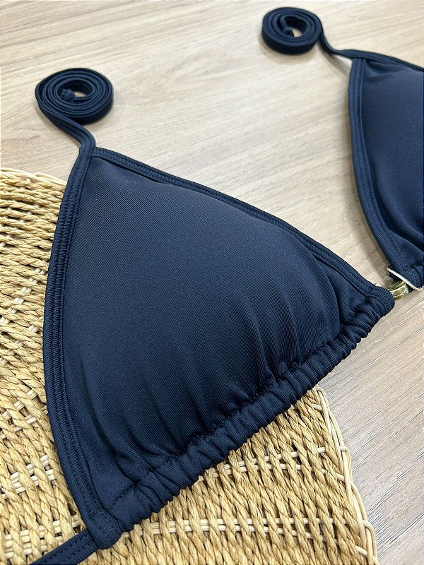 TOP BIQUINI CORTININHA NA COR PRETO | REF 404G