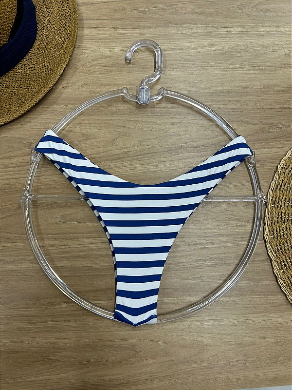 CALCINHA BIQUINI ASA DELTA FIO DUPLO LISTRADA | REF. 307EB