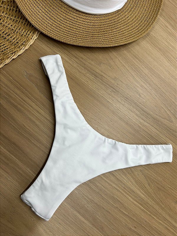 CALCINHA BIQUINI ASA DELTA FIO DUPLO NA BRANCA | REF. 307G