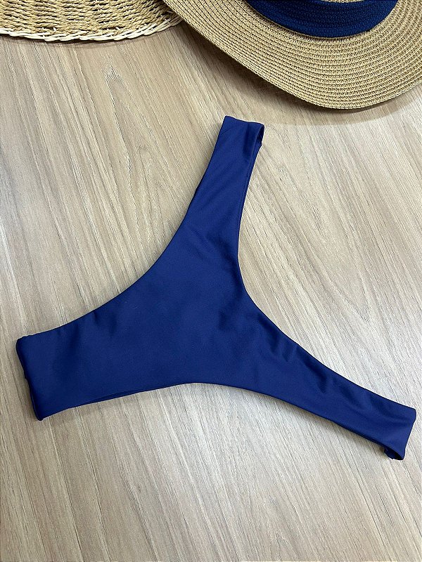 CALCINHA BIQUINI ASA DELTA FIO DUPLO NA AZUL MARINHO | REF. 307L