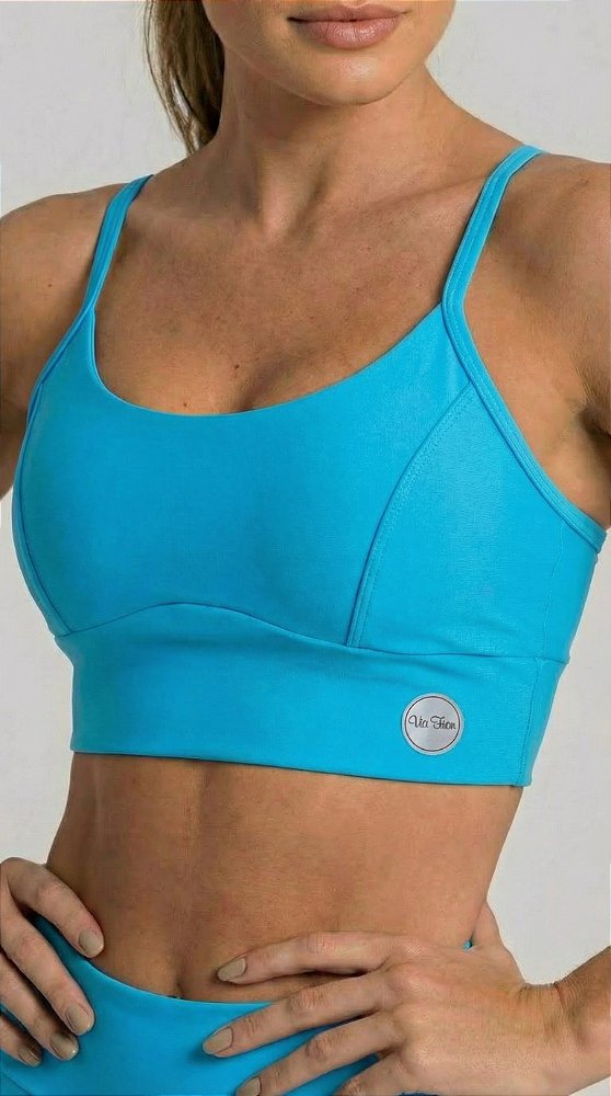 TOP DE ALÇA FITNES NA COR AZUL | REF 5001A