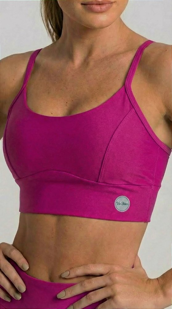 TOP DE ALÇA FITNES NA COR ROSA | REF 5006R