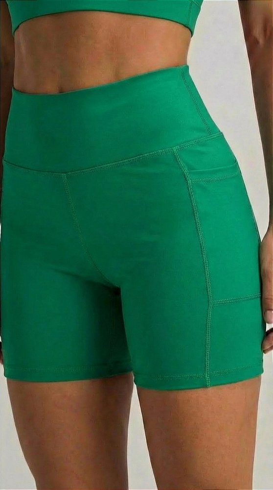 BERMUDA FITNES COM BOLSO NA COR VERDE | REF 50035V